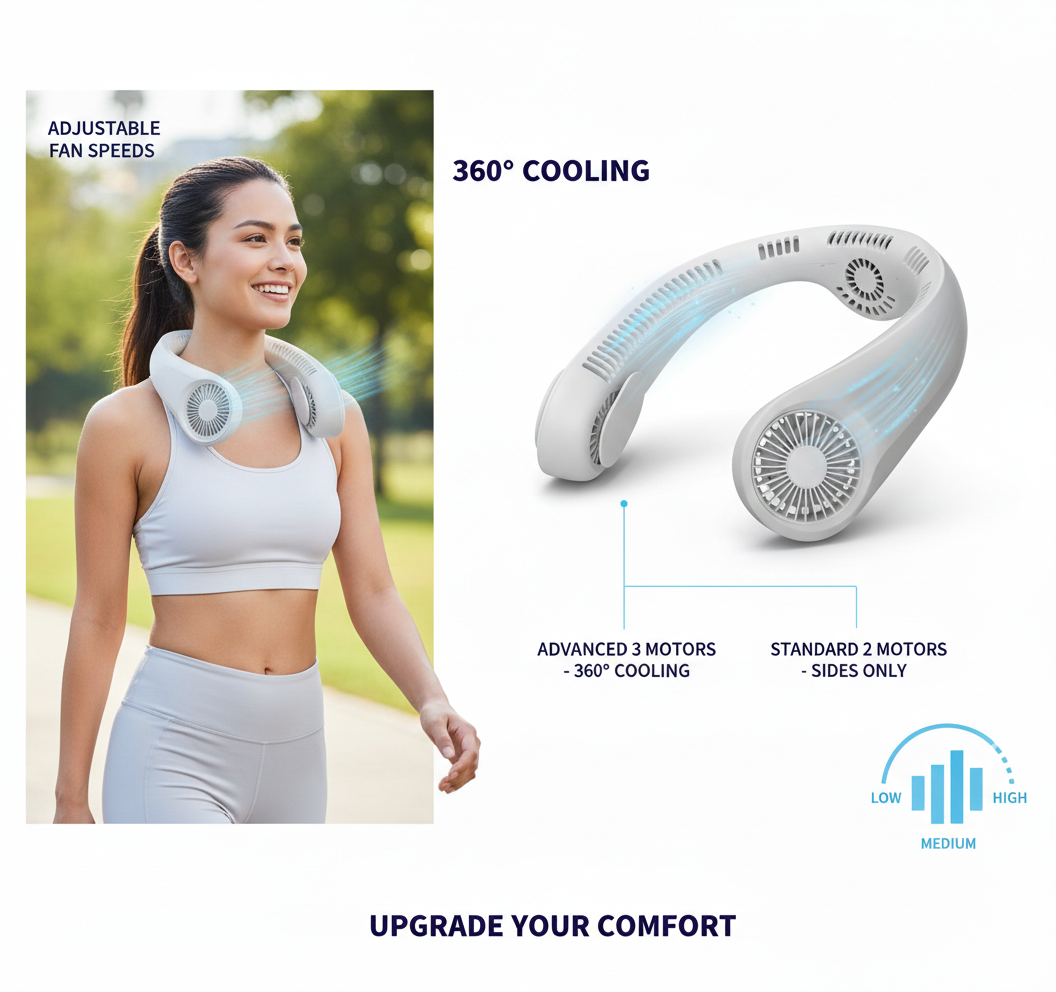 Gavix Portable Bladeless Hanging Rechargeable Neck Fan